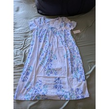 NWT Carole Hochman Watercolor Floral Cotton Short Nightgown size S