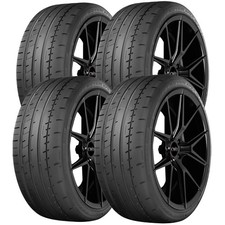 (QTY 4) 255/40R18 Yokohama ADVAN Apex V601 99Y XL Black Wall Tires