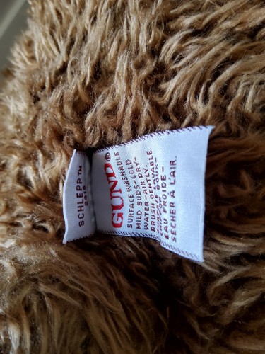 Gund Schlepp Floppy Brown Shaggy Teddy Bear Plush #2418 Vintage 18" - Picture 6 of 6