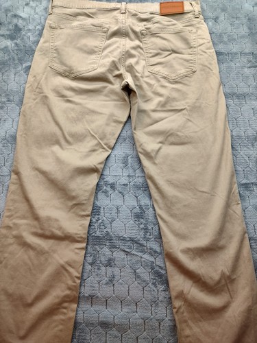 Pantalones Lucky Brand Para Hombre 36x32 Caqui Tostado 121 Delgados Pierna Recta Elastizados - Imagen 10 de 11