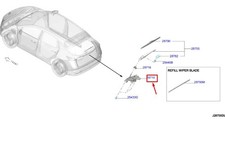 Nissan Ariya Fe0 Motor d'essuie-glace arrière 287105MP0A Nouveau authentique