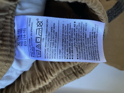 NEW Beige Jogger Dress Pants Boys 14-16 OLD NAVY Solid Khaki Chinos XL Skinny - Picture 11 of 12