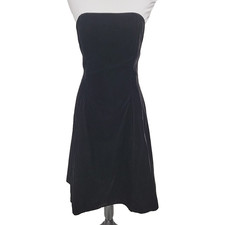 Vintage Strapless Velvet Midi Dress Scott McClintock Old Hollywood 90s Size 10