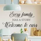 Every Family Has a Story Wall Decal Sticker Quote Home Love Living Room Decor