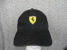 Scuderia Ferrari Hat Cap Strap Back Mens Black F1 Racing Prancing Horse Shield