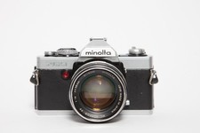Minolta XG 9 Film Camera Sliver & MC Rokkor PF 1:1.4 58mm Lens Working Vintage