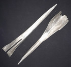 LOT OF 2 MICHAEL ARAM 14.5" SALAD SERVING SET SPOON & FORK ABSTRACT PLANT LEAF