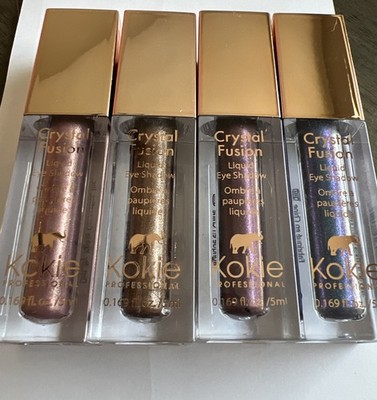Kokie Cosmetics~Crystal Fusion Liquid Eye Shadow~ 4 Pack Mixed Shades~ See Photo