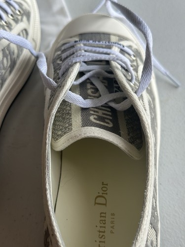Christian Dior Walk'n'Dior Stone Gray Embroidered Platform Sneaker Size 39 - Picture 11 of 14