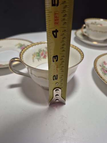 Vintage 1933 Noritake China Teetassen & Untertassen 3 davon. Artikel# 68138 LORINA Scheibe - Bild 10 von 10