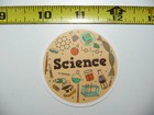 CIRCLE WORLD OF SCIENCE OBJECTS SMALL STICKER DECAL SCHOOL TEACHER PROFESSOR