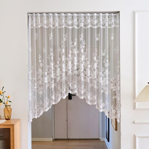 Gardine Stacey Rüschen Swag 69 x 39 in weiß transparent Vorhang Tür Fenster Neu - Bild 7 von 9