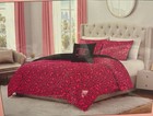 Juicy Couture Pink Leopard Comforter Set, 4 piece Bed Set, Queen