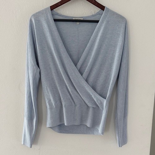 Kinross Cashmere Damen Medium Pullover Oberteil V-Ausschnitt Pulli Langarm Seide - Bild 2 von 13