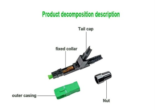10 x SC APC fFiber Optic SC APC Fast Connector SC APC FTTH Fiber Optic Connector - Afbeelding 9 van 11