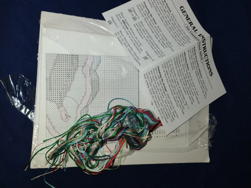 Disney's The Little Mermaid Ariel Seashell Cross Stitch Kit Vintage Rare - Image 2 of 2