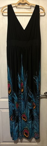 Yours Size 22 Peacock Maxi Dress