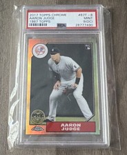2017 TOPPS CHROME 1987 TOPPS #87T8 AARON JUDGE PSA 9oc