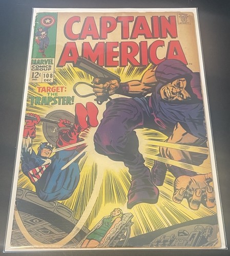 Cómic vintage 1968 Capitán América #108 Trapster Aparición Marvel Edad de Plata  - Imagen 14 de 14
