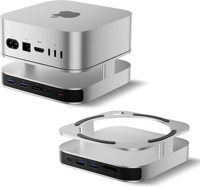 BENFEI Mac mini M4 Dock, Mac mini M4 Ständer mit NVMe SSD Gehäuse, 4K DisplayPo