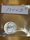 1944-D Washington 25C Silver Quarter / UNC