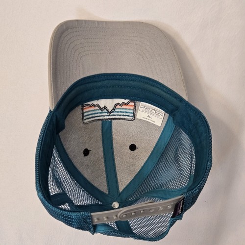 Gorra Patagonia Gorra Snap Back Azul Blanco Montañas Camionero Malla Béisbol Para Hombres - Imagen 6 de 7
