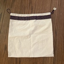TORY BURCH Dust Bag Shoes Drawstring Canvas Pouch 13  x14  