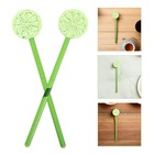  2 Glas-Swizzle-Sticks für Cocktails und Getränke – Zitronenscheiben-Form,