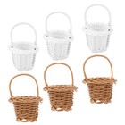 6pcs Mini Baskets Miniature Baskets Mini Rattan Weaving Mini Baskets Model