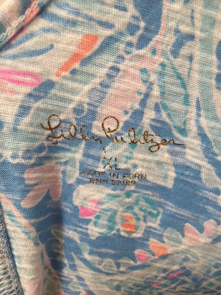 Camiseta sin mangas Lilly Pulitzer Gigi para mujer XL X-Large azul cachemira Foto 3 de 3