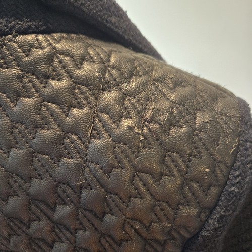 Black Rivet Women's Knit Faux Leather Pea Coat Jacket Small - Picture 11 of 19