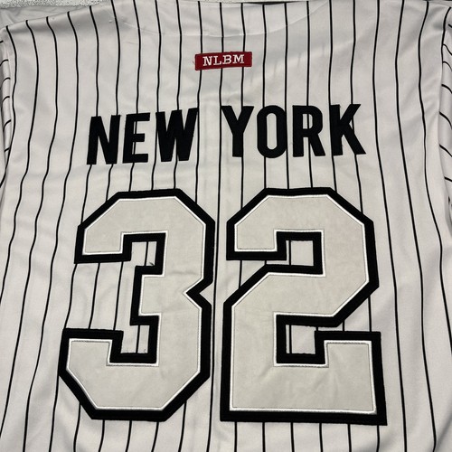New York Black Yankees Jersey Mens XL Pinstripe 32 NLBM Baseball Negro Leagues - Picture 8 of 11