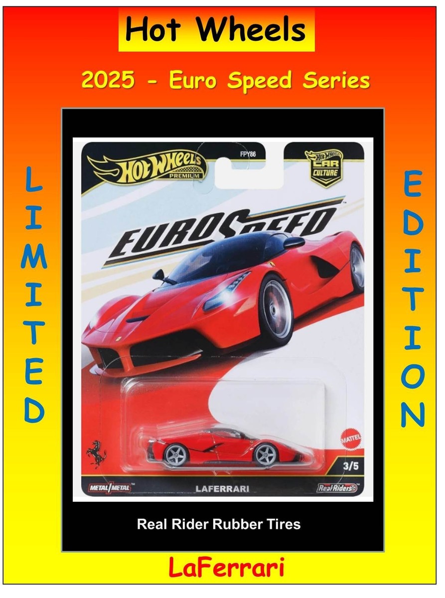 2025 Hot Wheels Car Culture EURO SPEED LAFERRARI 3/5 Real Rider