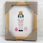 Pastel Nutcracker Christmas Wall Art Framed 10”x12”
