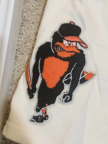 LARGE - PRO Standard Baltimore Orioles ANGRY BIRD embroidered Logo Shorts Mens - Picture 4 of 7
