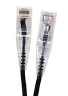 E08-025B-SLIM 25' Ultra Slim Cat6 UTP RJ45 Patch Cable Black