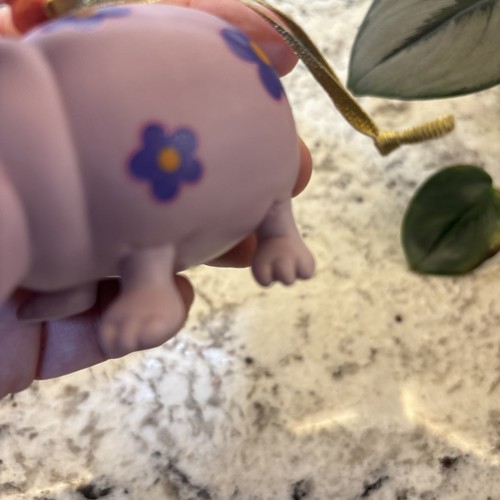 Seltene Disney Parks It's a Small World Keramik Nilpferd Ornament Blumen BESCHÄDIGUNG - Bild 9 von 18