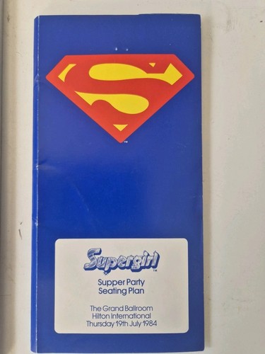 Supergirl 1984 Royal Gala Premiere Ticket + Programme + Supper Seating Plan Rare - Picture 2 of 16