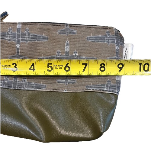 MICHIGAN FLIGHT MUSEUM Olive Green Bag Handmade Bomber Planes Airplane Pilot - Picture 5 of 6