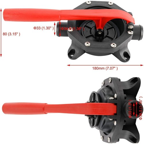 720GPH Manual Bilge Pump Diaphragm Hand Pump for Water Transfer Strong Suction - Picture 3 of 9
