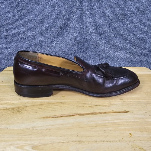 Johnston Murphy Black Deerfield II Tassel Dress Shoes Men's Size 8.5 Wooden Heel - Picture 4 of 14