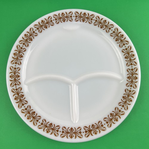 6 Pyrex Kupfer Filigran Grillplatte Geteilt 9,5" 791-31 Corning USA Rarität - Bild 2 von 6