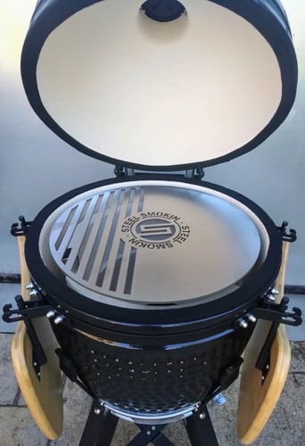 Aldi 2025 Midi Kamado Acciaio š„ Plancia Grill Smokin 60/40 con 3 x Rialzi Griglia - Foto 2 di 7