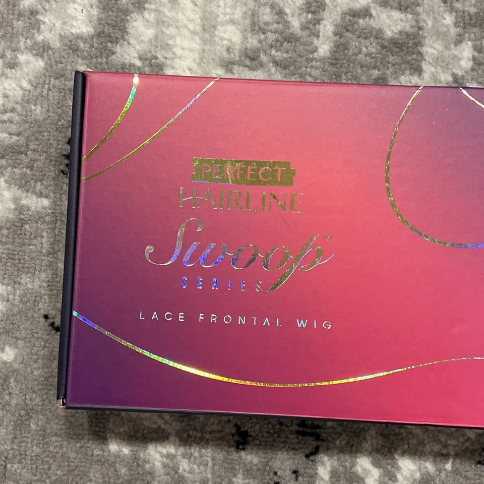 Peluca frontal de encaje exterior - Línea de cabello perfecta 13X4 - Serie Swoop - Swoop 8 (BORGOÑA Foto 2 de 4