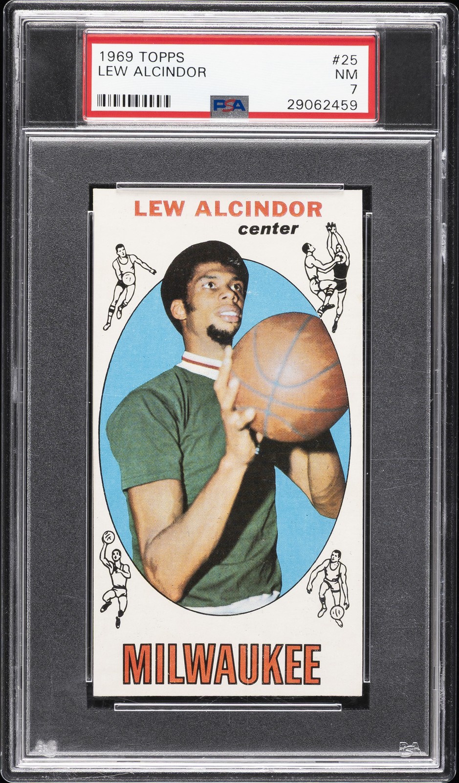 1969 TOPPS #25 LEW ALCINDOR PSA 7