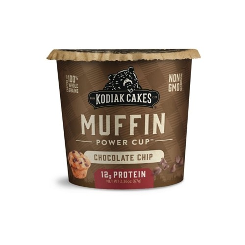 Muffin minuto con chispas de chocolate Kodiak Cakes 2,29 OZ, 12 por estuche
