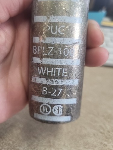 Penn Union PUC 2TC38-NT White Compression Lug 2-Hole 3/8" Stud Tin-Plated Cooper - Picture 1 of 7