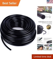 Weather-Resistant 100ft Drip Hose - Adjustable 1/4 Inch Garden Watering Tube