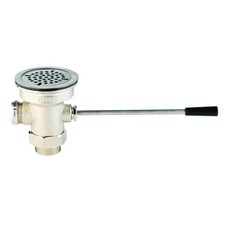 T&S Brass B-3942 Waste Drain Valve w/ Twist Handle - 3" Sink Opening