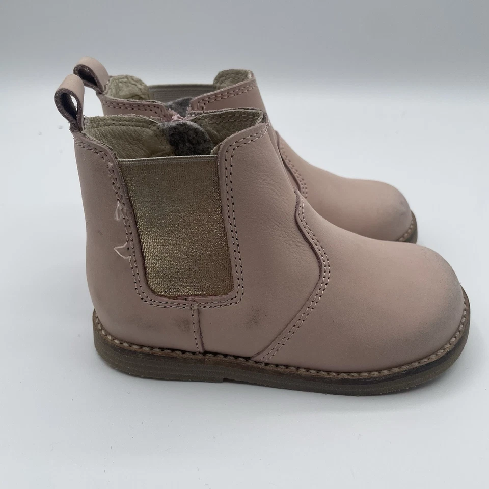 Botas Chelsea Jamie Kay Talla 6 Rosa Cuero Niñas Pequeñas Cierre de Cremallera Fácil de Usar Usadas en Excelente Condición Foto 3 de 4